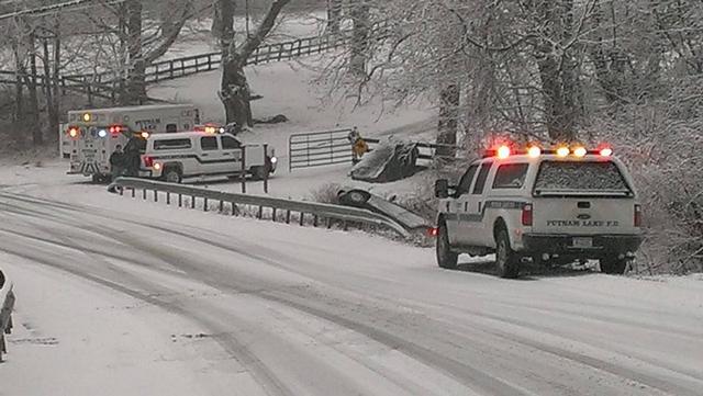 Overturned vehicle, E. Branch Rd. 1/18/14